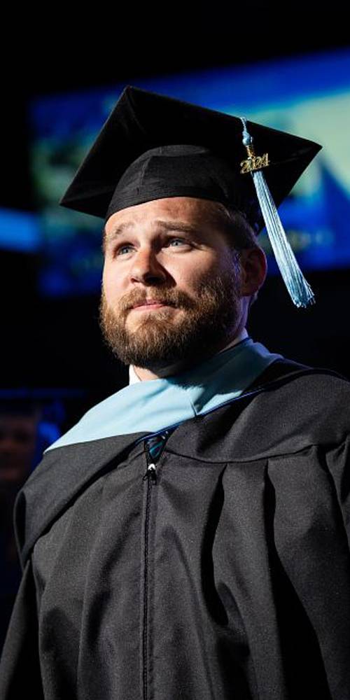 GVSU student at Commencement.